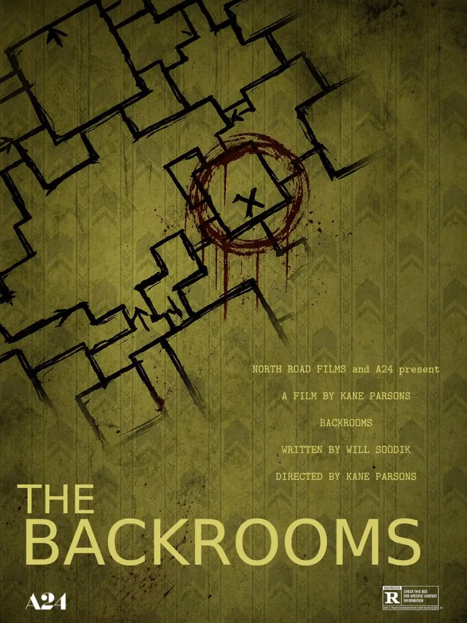 A poster for the movie "The Backrooms".